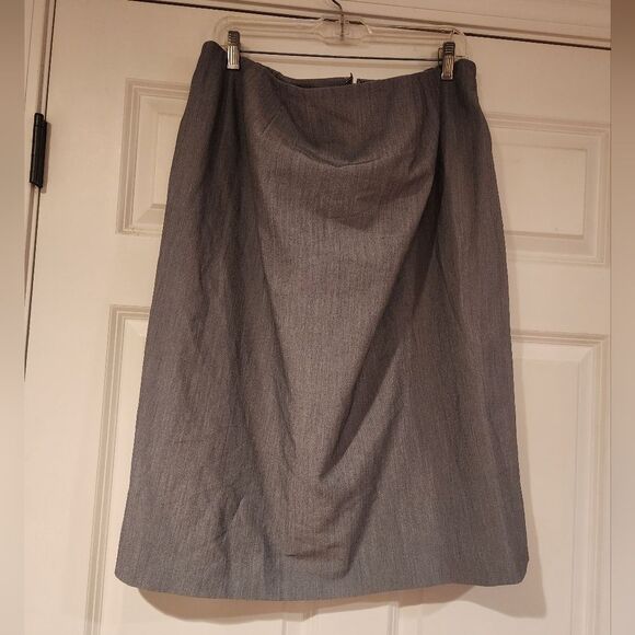 Larry Levine for Dressbarn gray lined dress skirt with stretch 18W - Picture 1 of 5